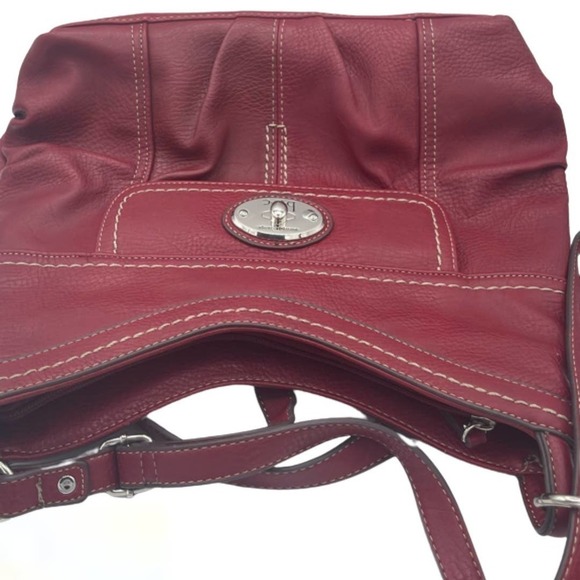 BOC BORN CONCEPT BURGUNDY VINYL PURSE - Picture 14 of 15